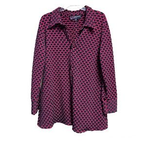 Peck & Peck Woman’s XL Tunic Jacket Red and Black